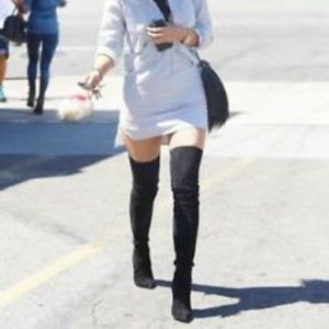 Alice and Olivia stretchy suede OTK boot